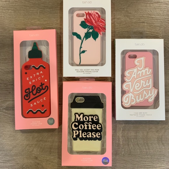 Super Cute iPhone 7 Silicone Cases , Lot of 4